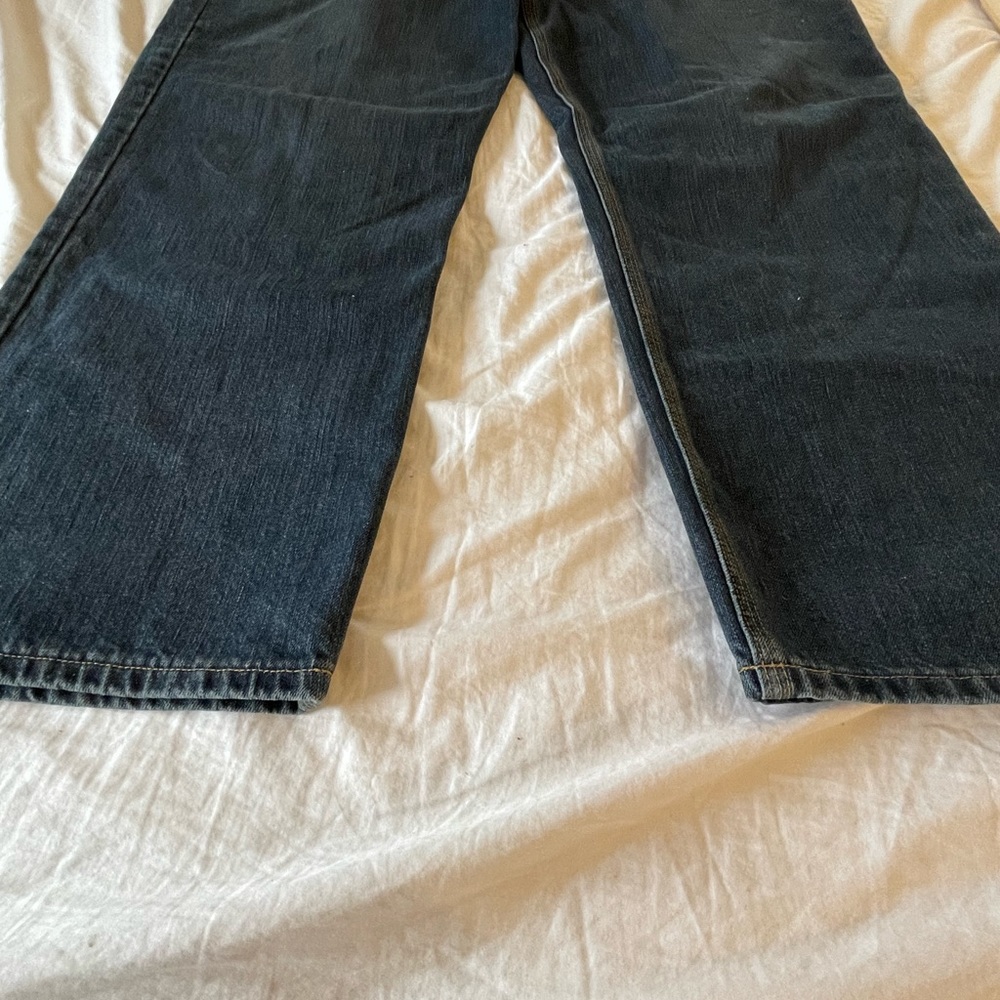 MENS CARHARTT RELAXED FIT Blue Denim Jeans SIZE MEASURE 44X30 VG Clean Workwear